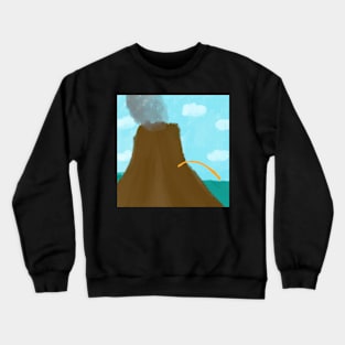 Peeing Volcano Crewneck Sweatshirt